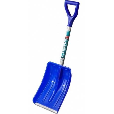 Лопата Автомобильная Снеговая Авто 280 мм, пластиковая с алюм планкой, алюмин черенок