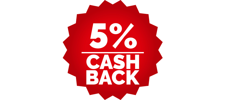 CASH BACK до 5% и сезонные скидки