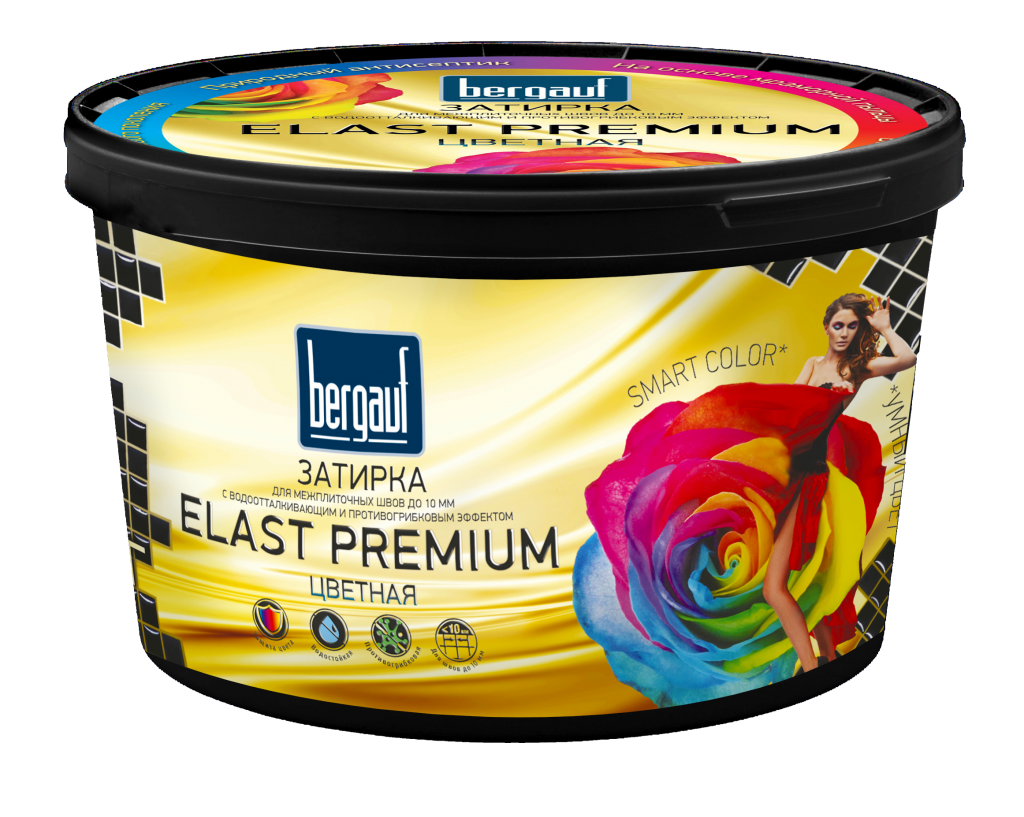 Купить Затирка Бергауф Elast Premium с водоотталкивающим и противогрибковым  эффектом (светло-зеленая) (2кг) в Ижевске с доставкой - Термолайф