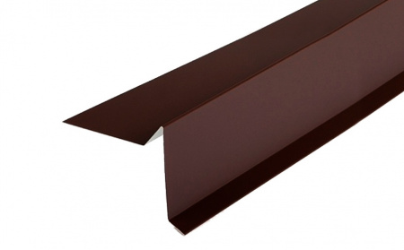 Планка торцевая 20х80х30х80 2500мм коричневая (для мягкой кровли) RAL 8017