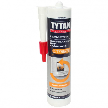 Герметик для каминов силикатный черный TYTAN Professional