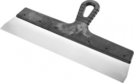 Шпатель фасадный прямой, нерж.сталь 0,6мм, .двухкомпонент.рукоятка, 250мм (шт)